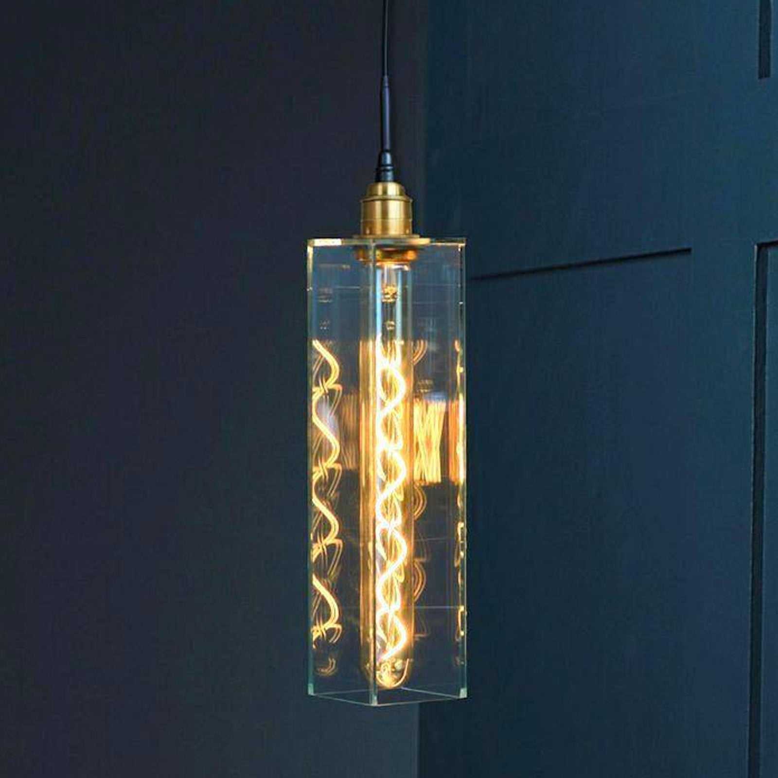 Bramley Bathroom Clear Long Pendant Light - Image 4