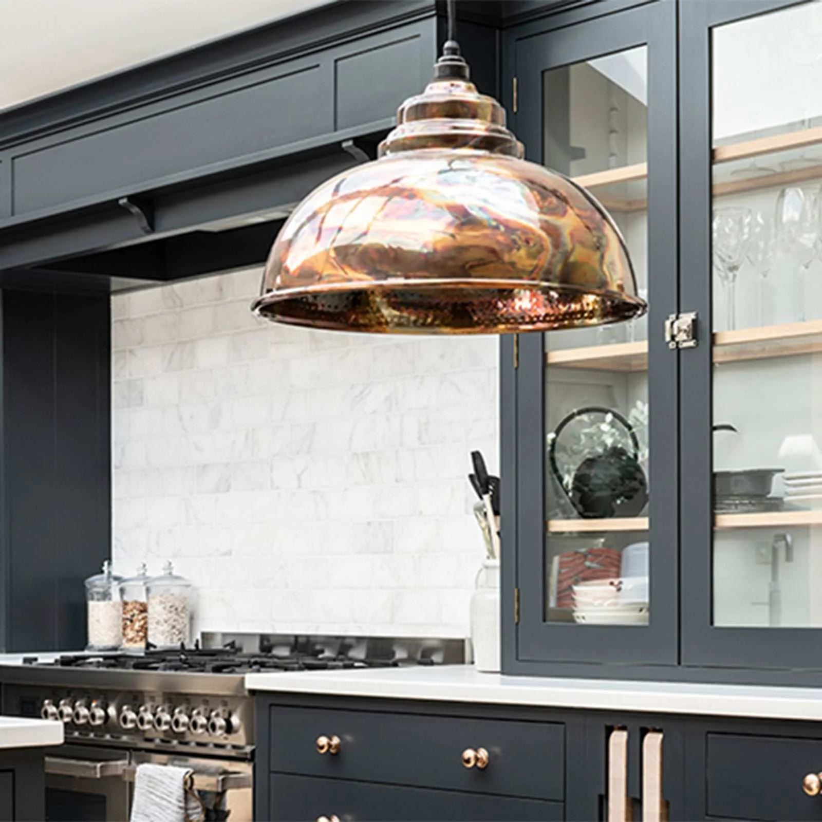 Brampton burnished Pendant Light