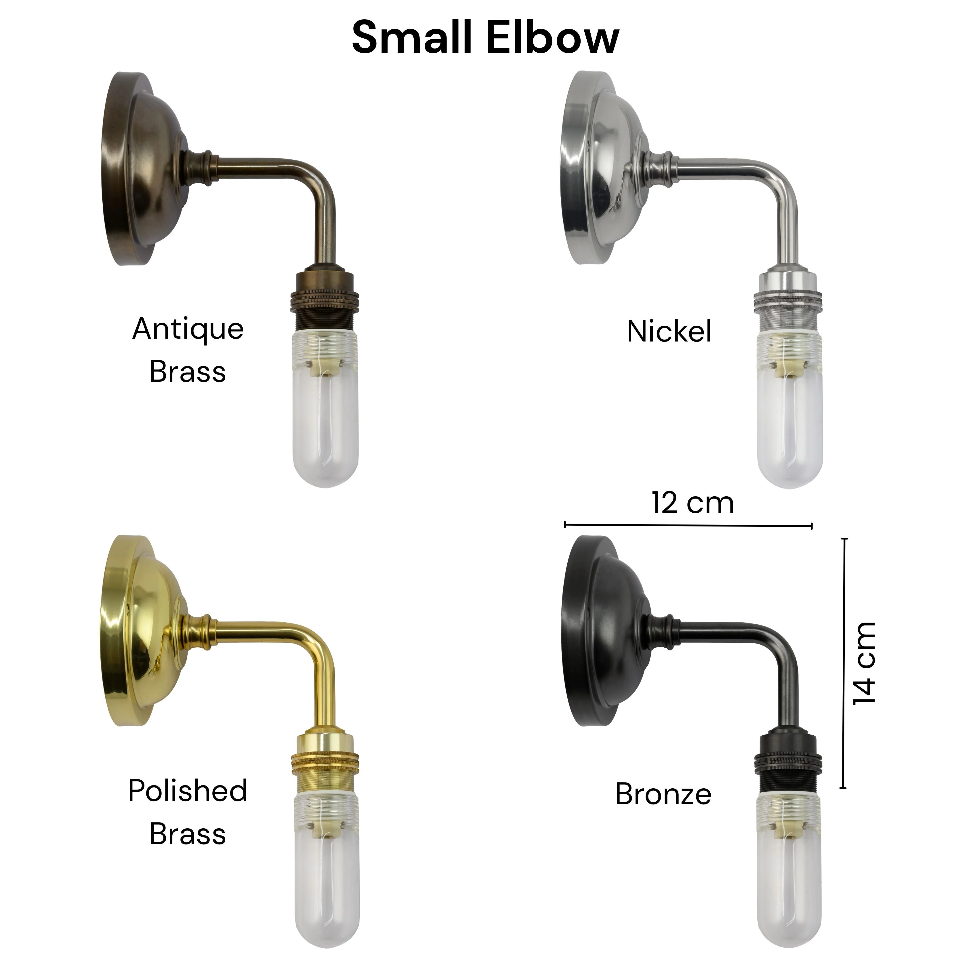 Camber Small Clear Glass Shade Bathroom Wall Light - Image 3