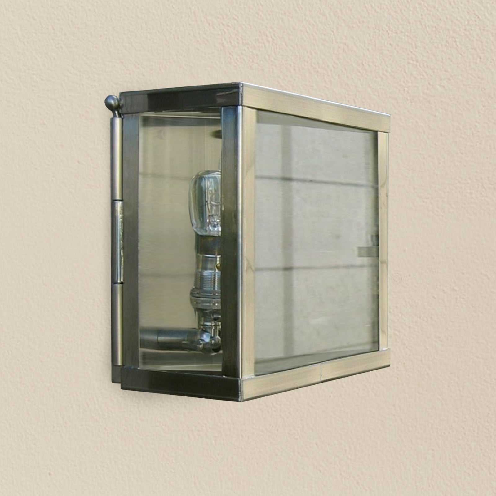 Chiswick Outdoor Double Lamp Wall Light in Nickel - Image 3