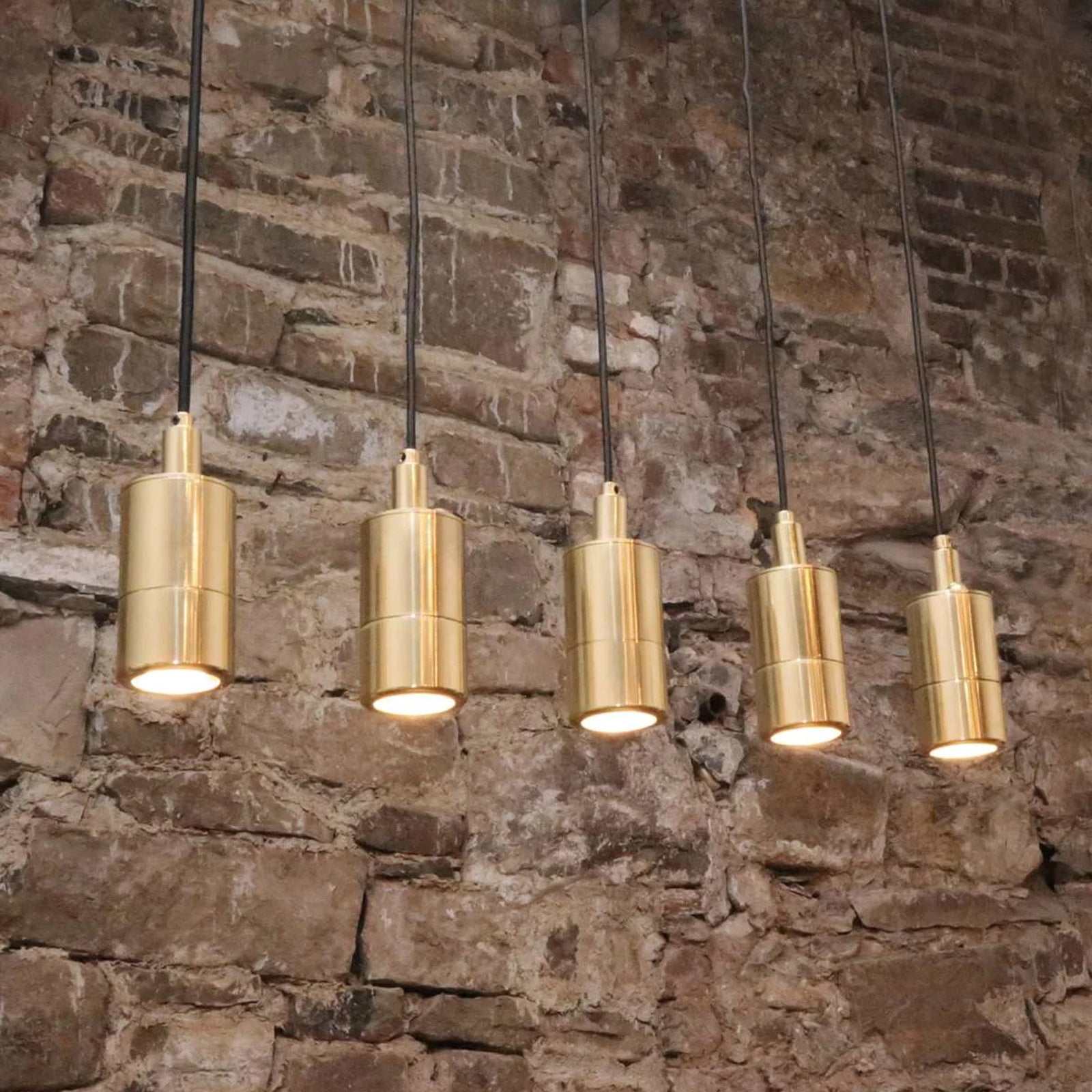 Ennis IP44 Brass Bathroom and Kitchen Pendant Light