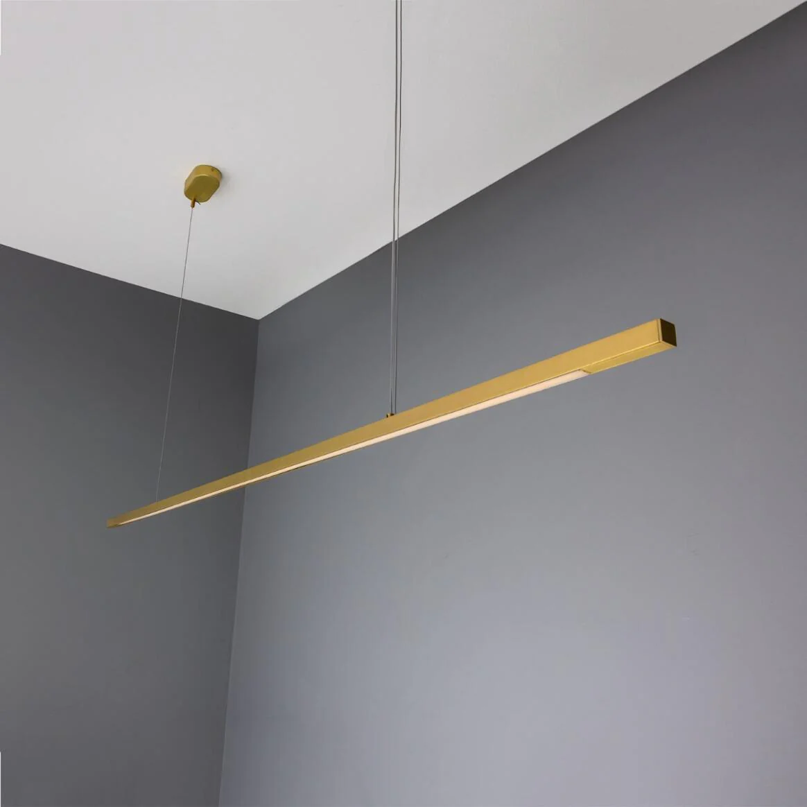 Fairfield Contemporary Brass LED Linear Pendant - Image 2