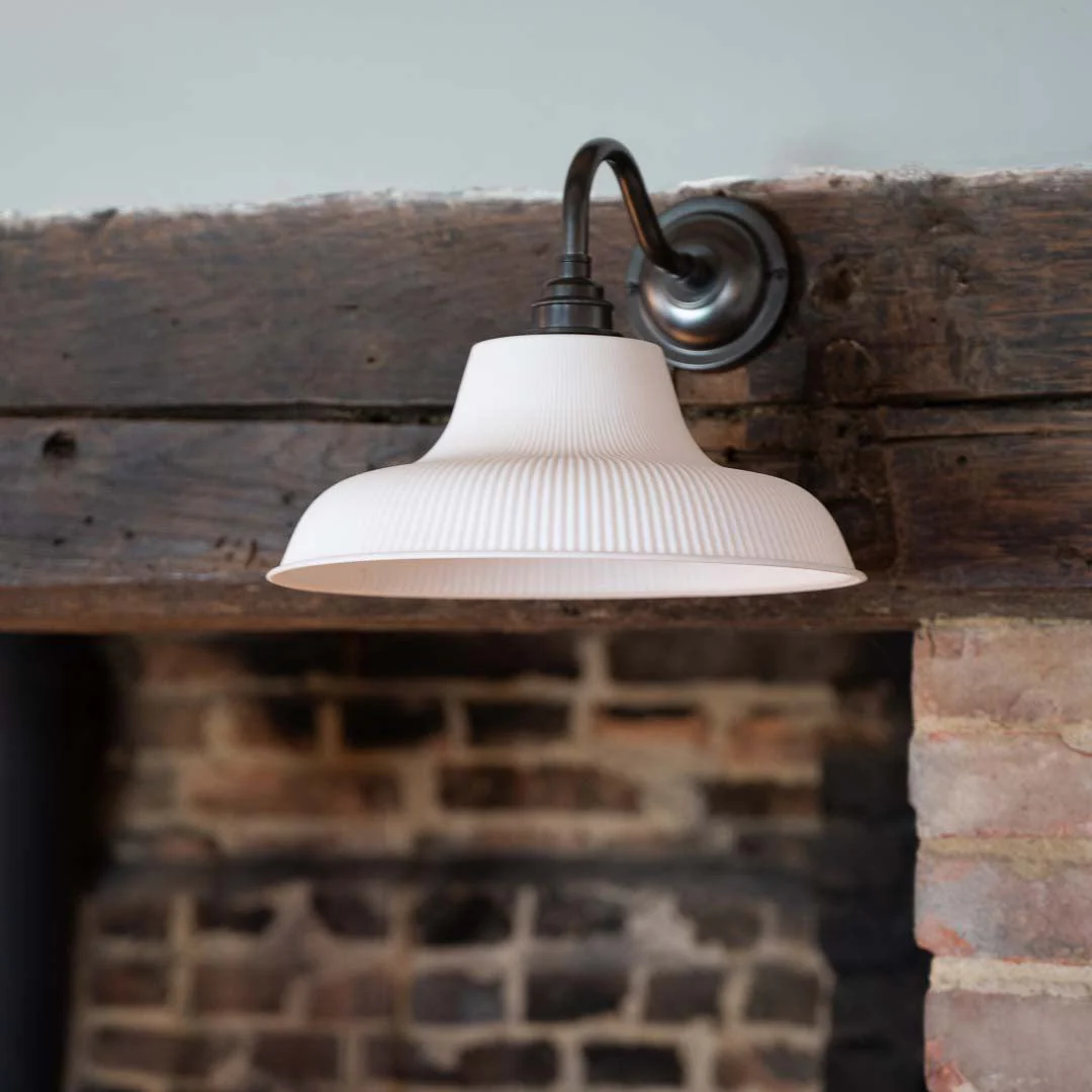 Hartington Ribbed Ceramic Shade Wall Light - Image 4