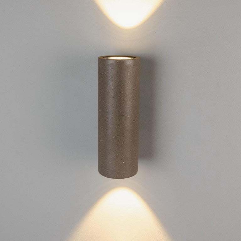 Simple Cylindrical Outdoor Concrete Wall Light 9cm IP65