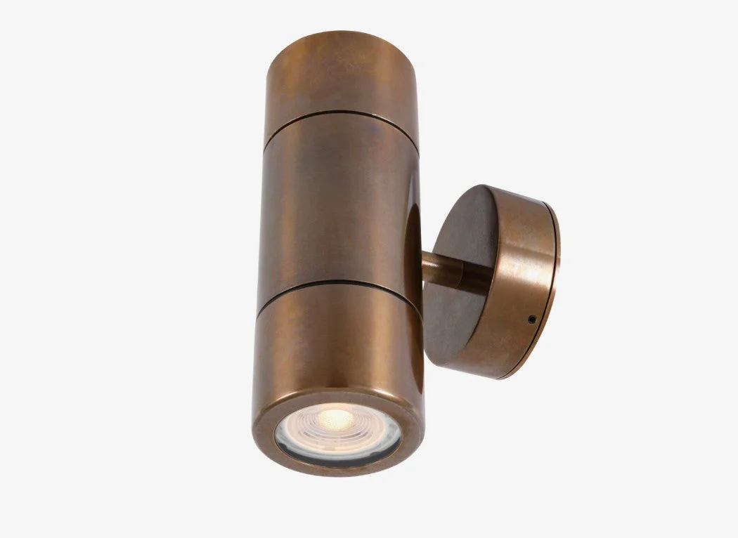 Lana Up / Down Brass Outdoor Wall Light IP65