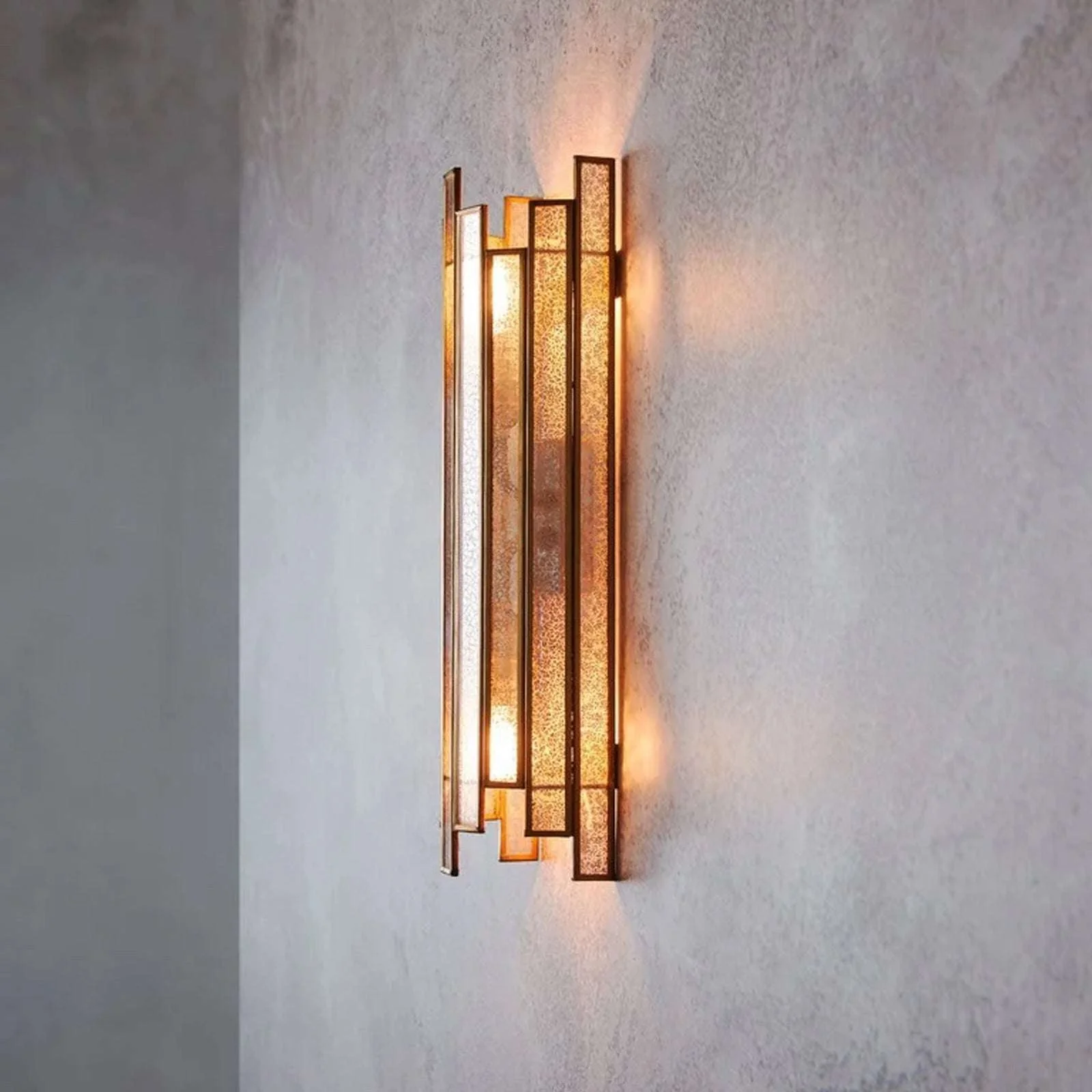 Pooky Tall Melville Vintage Glass Wall Light - Image 3
