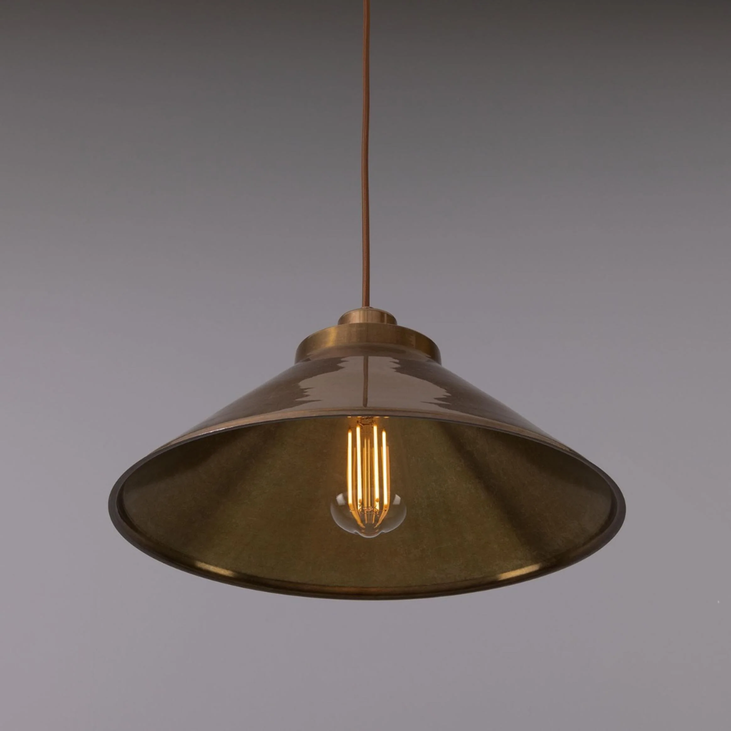 Rio Vintage Modern Brass Pendant Light - Image 5
