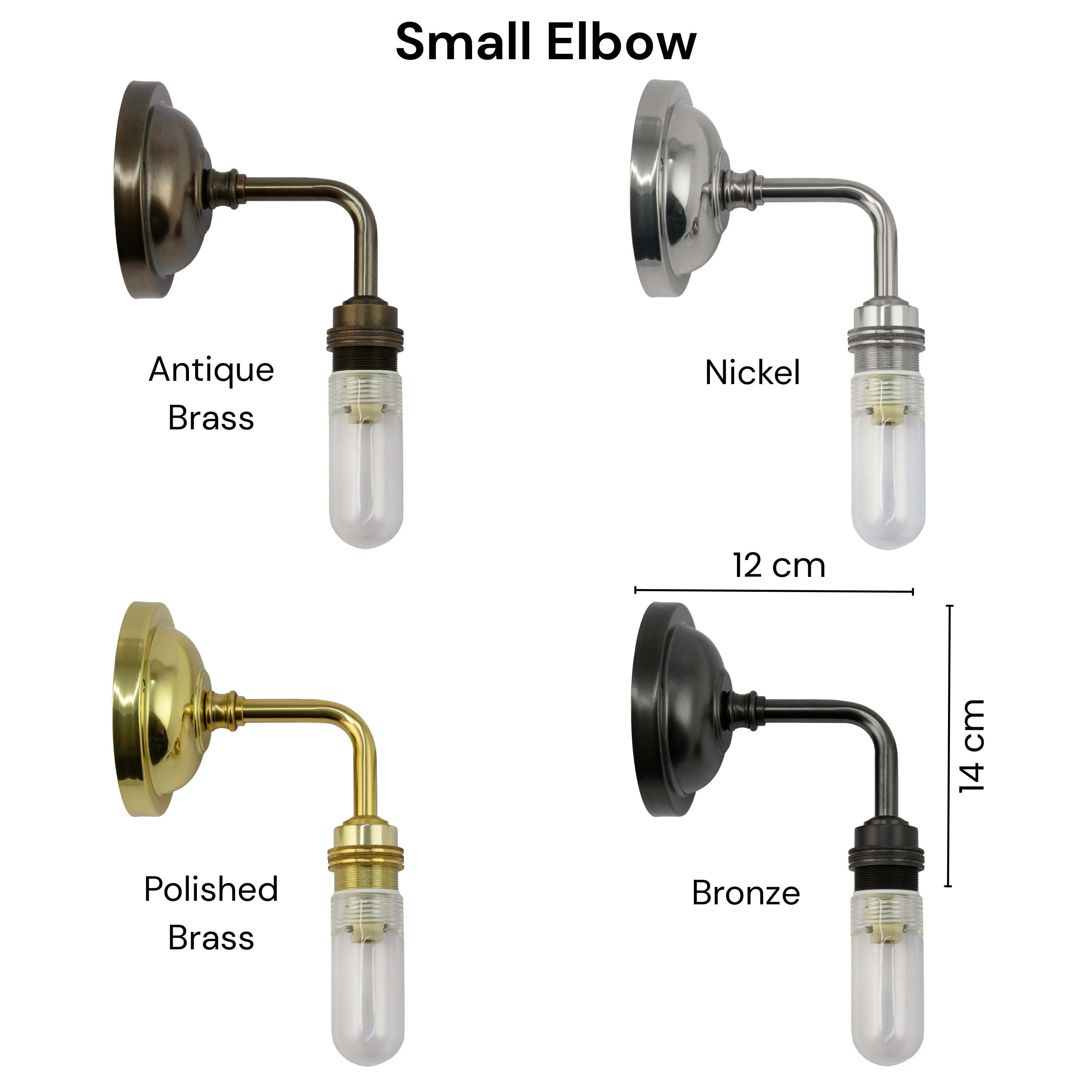 Rye Small Smoked Glass Shade Bathroom Wall Light - Image 3