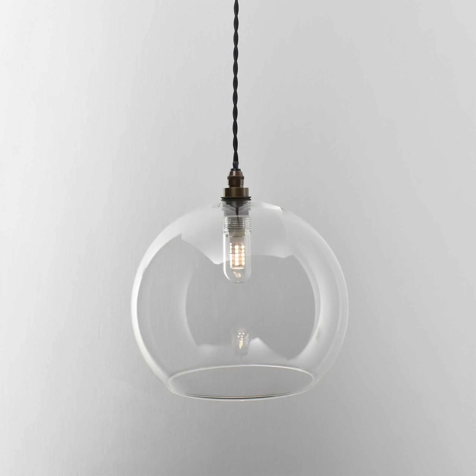 Soho Large Clear Glass Shade Bathroom Pendant Light - Image 2