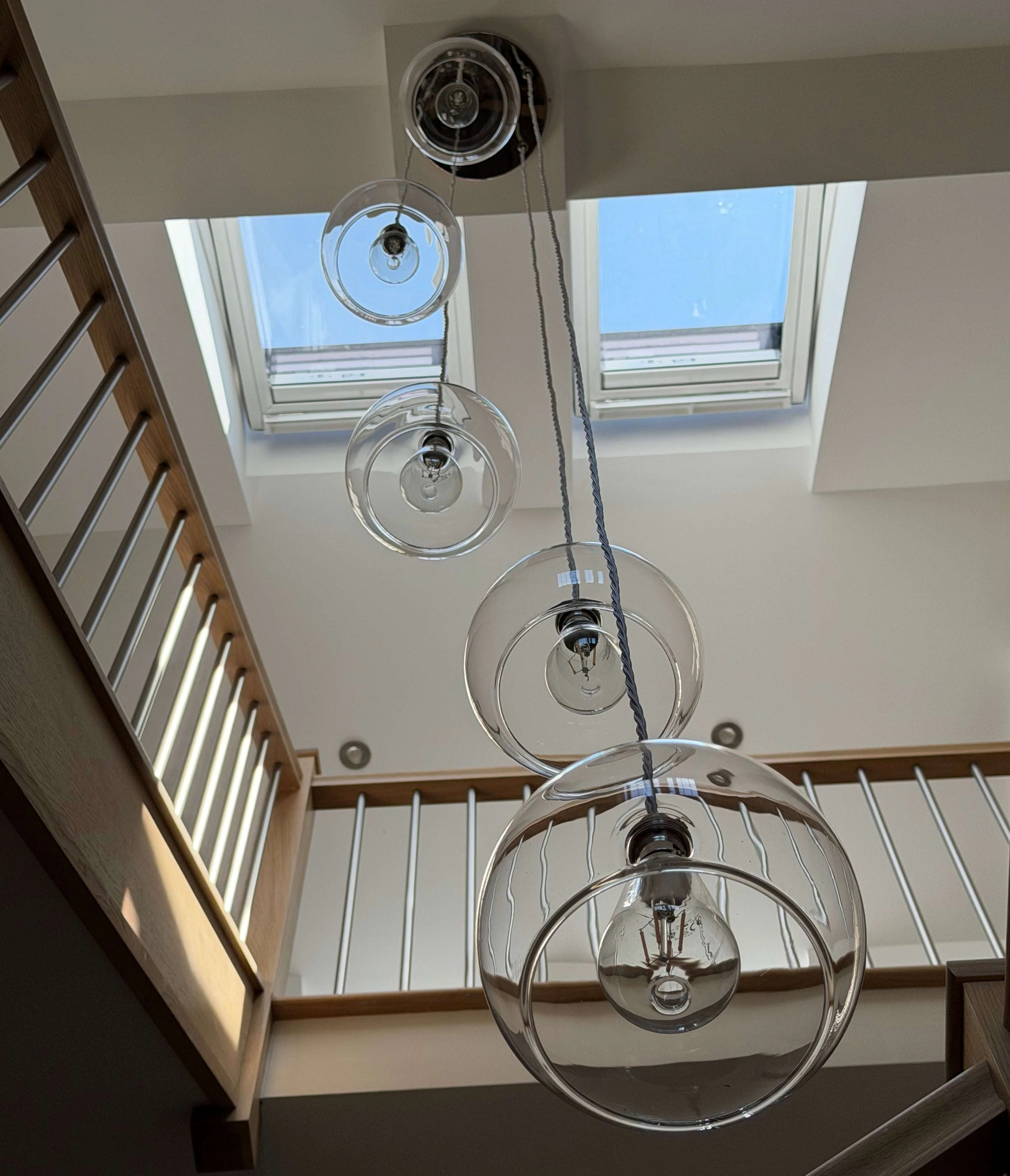 Soho Medium Clear Glass Shade Cluster Pendant Light - Image 3