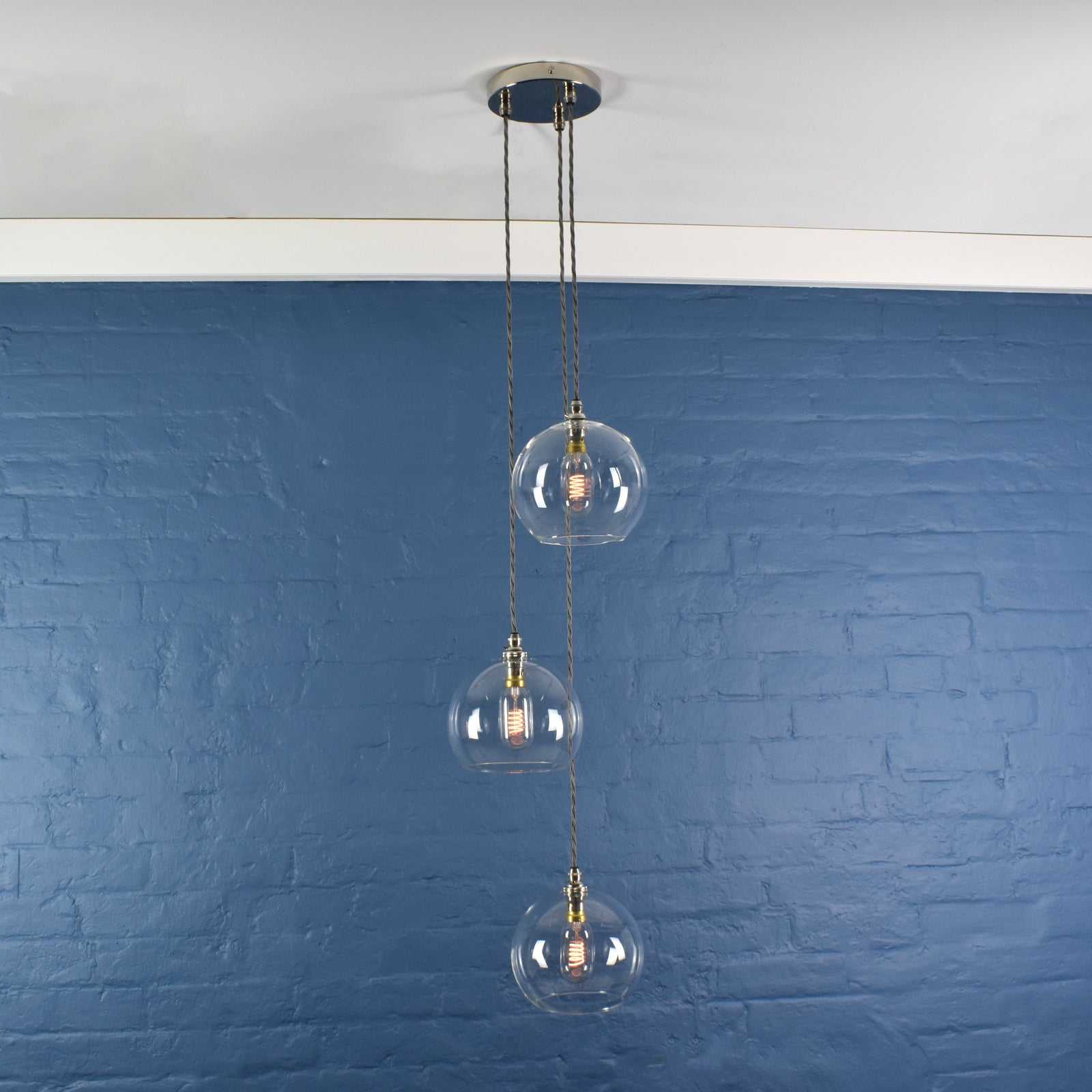 Soho Medium Clear Glass Shade Cluster Pendant Light - Image 4
