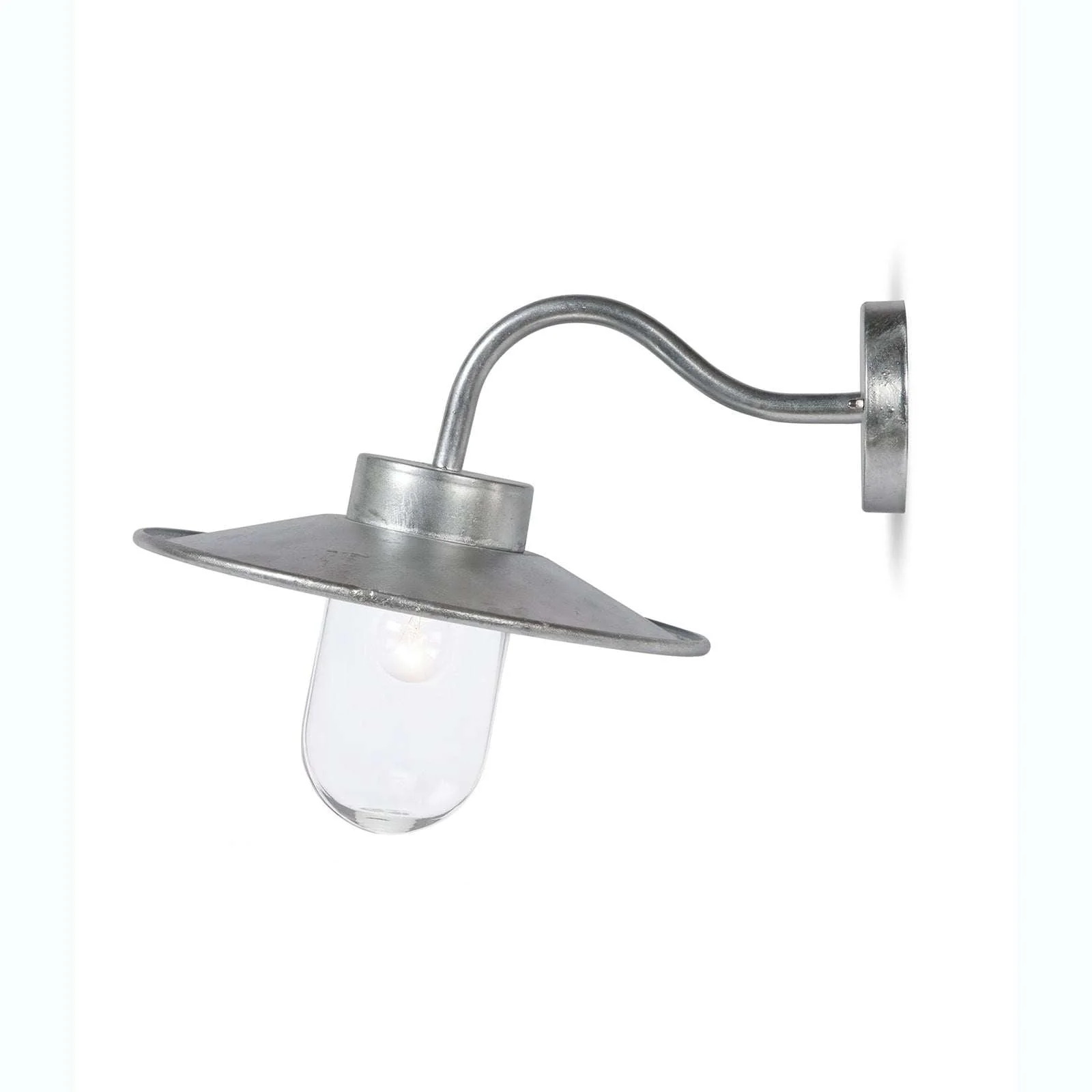 St Ives Galvanised Outdoor Swan Neck Light - Image 3
