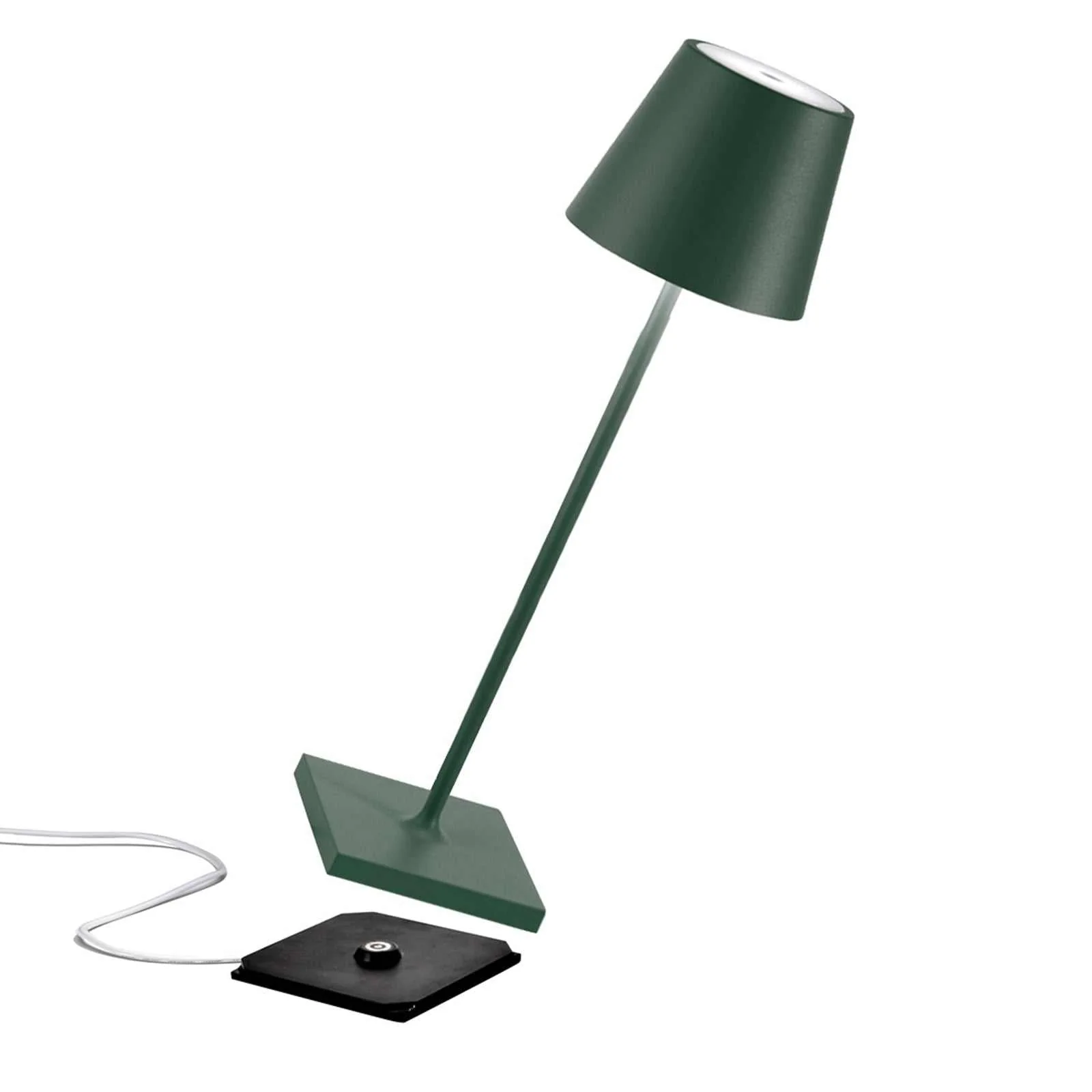 Zafferano Poldina Pro Rechargeable Dark Green Table Lamp - Image 3