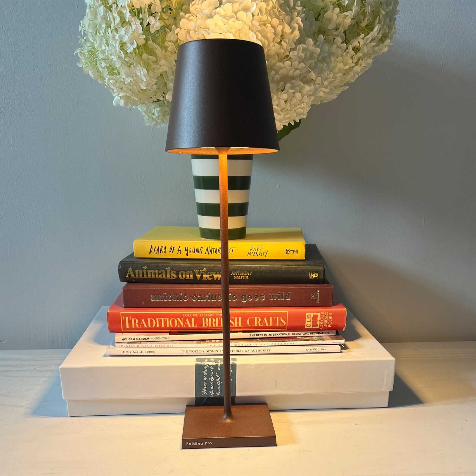 Zafferano Poldina Pro Rechargeable Rust Table Lamp - Image 3